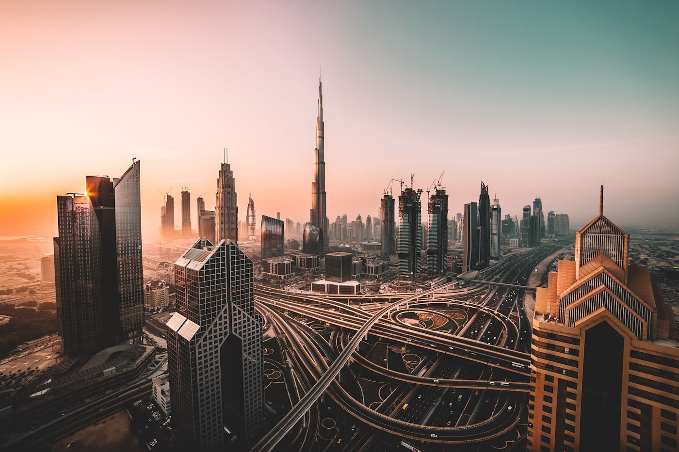 Dubai skyline at sunset - the Middle East construction boom driving HVAC hiring
